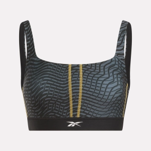 Q2 Hype Block Aop Bralette Black