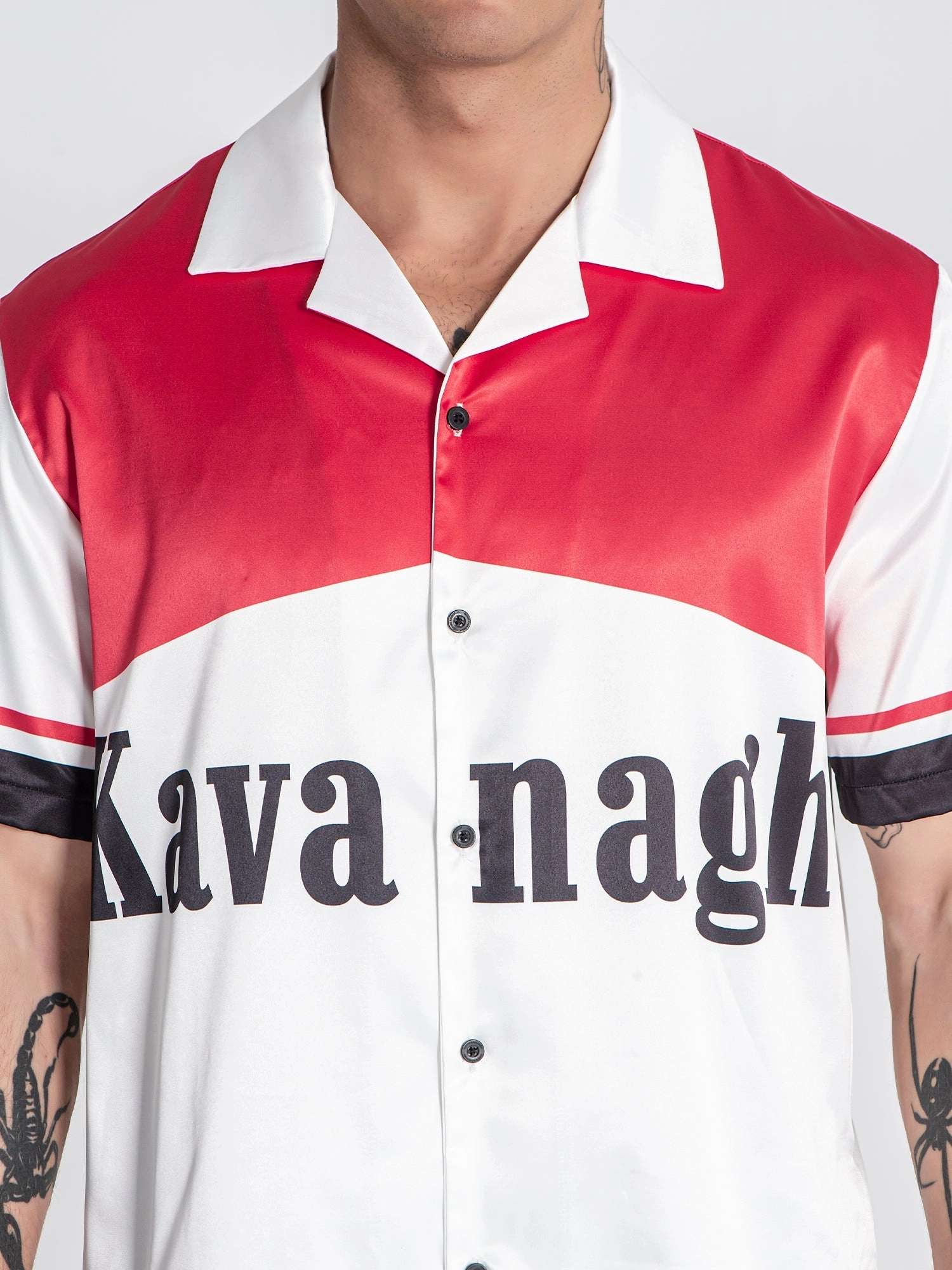 Red Smoke Satin Shirt