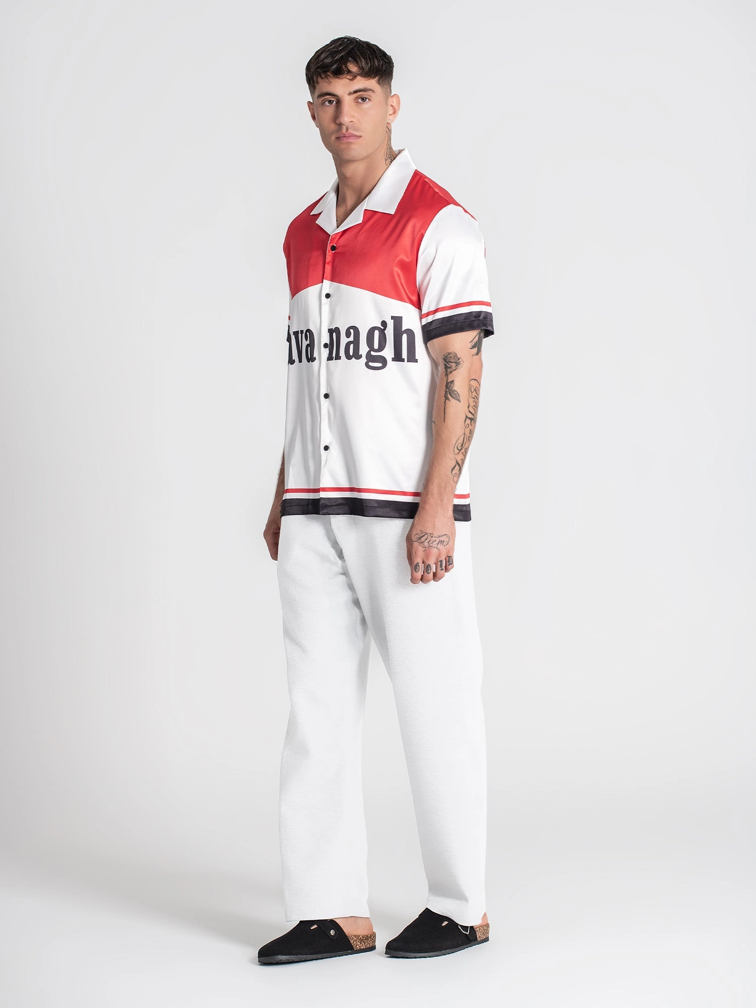 Red Smoke Satin Shirt