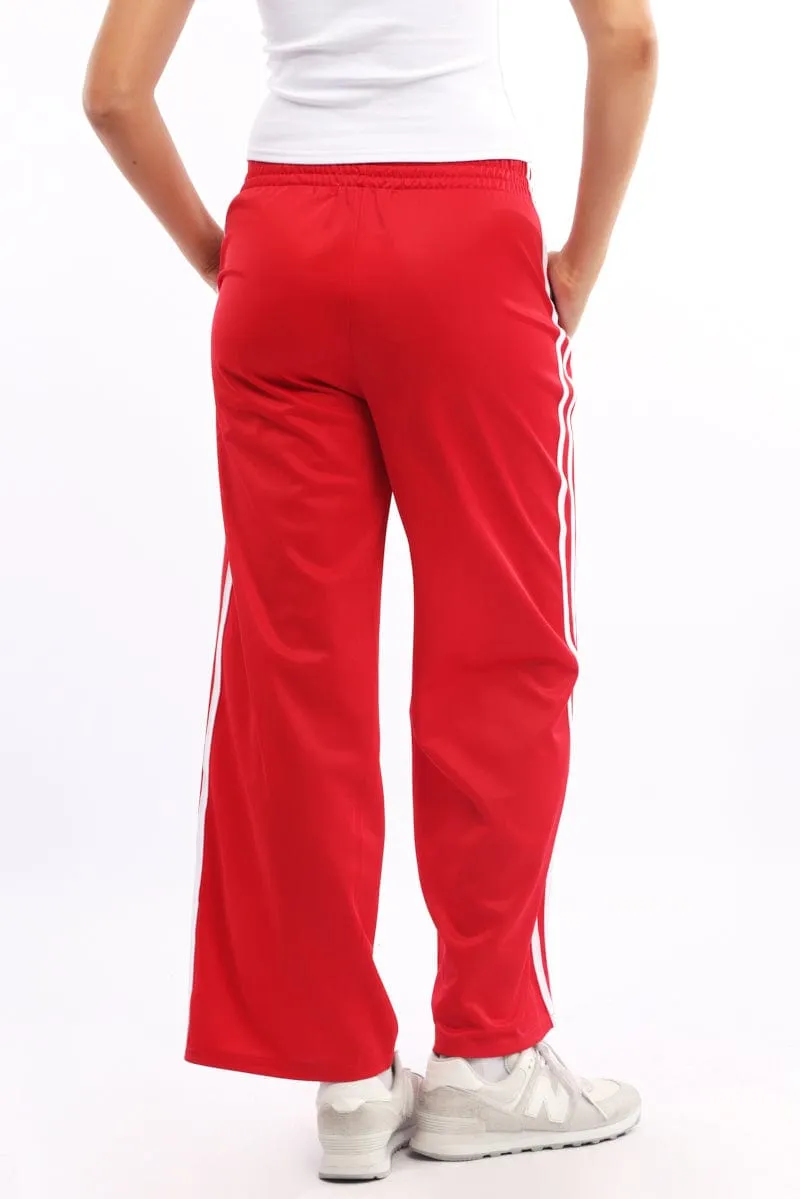 Red Track Pants Side Stripe