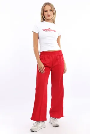 Red Track Pants Side Stripe