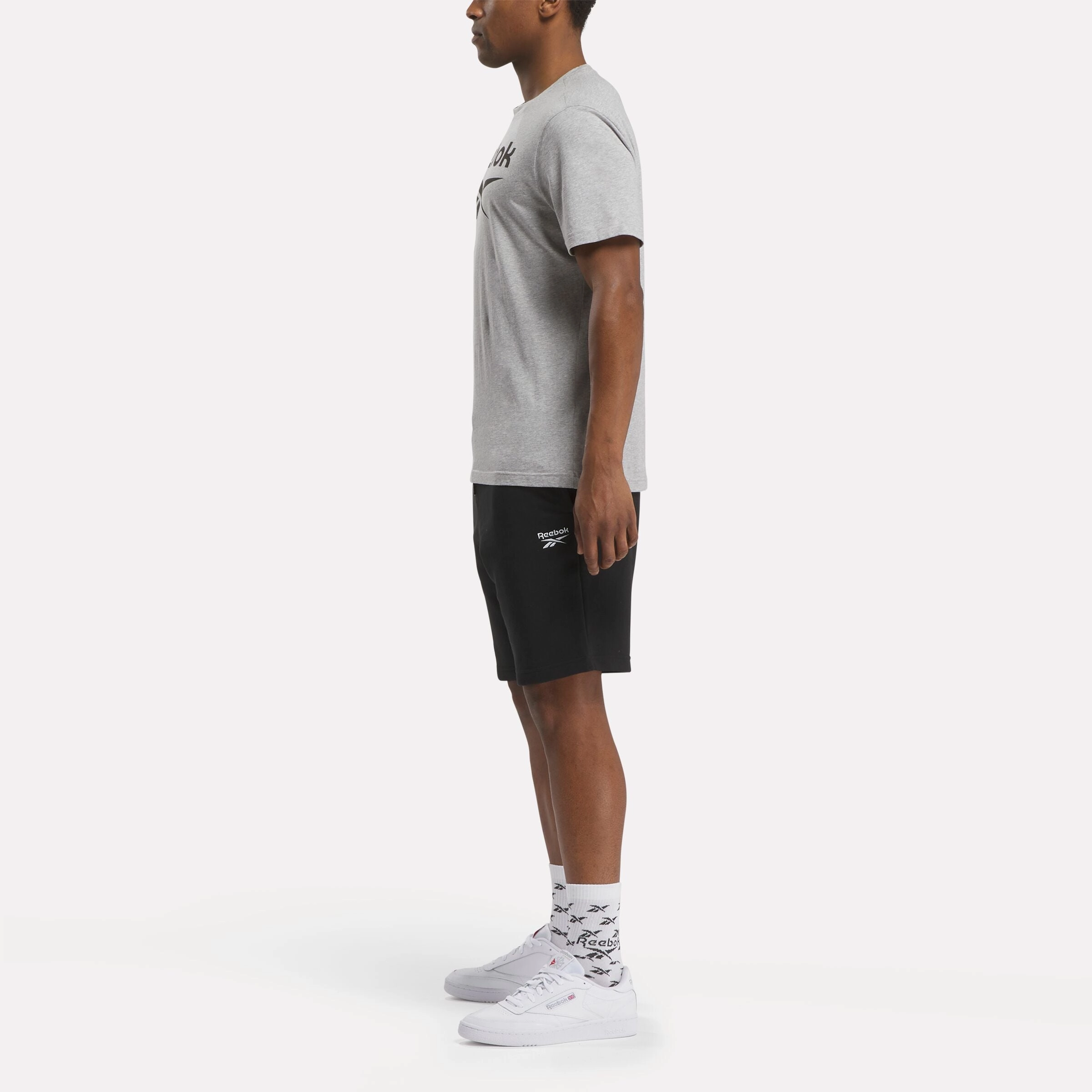 Reebok Identity Small Logo Fleece Shorts Black