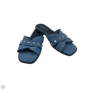 Sandals Flats By Lottini In Blue Denim, Size: 8.5