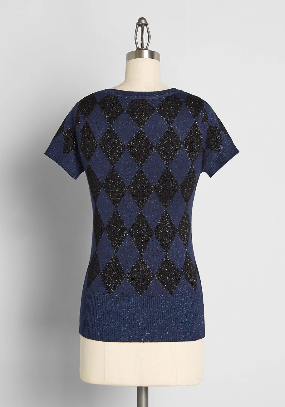 Savor The Shimmer Short Sleeve Sweater