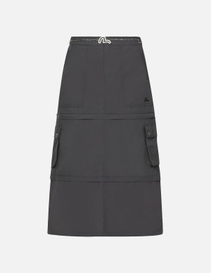 Seagull Print Detachable Fashion Fit Denim Skirt