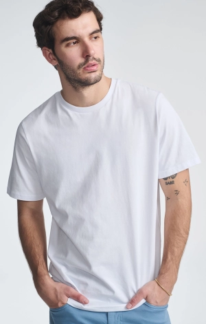 SHORT SLEEVE CREW NECK T-SHIRT IN WHITE