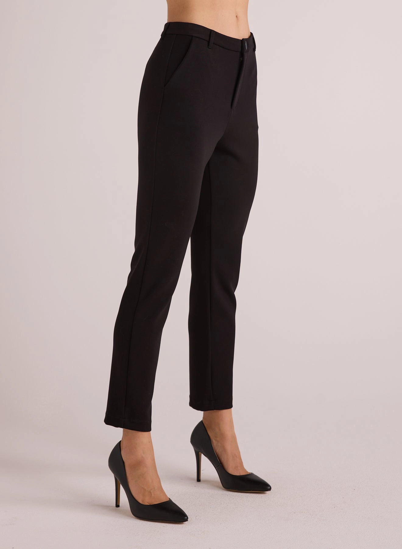 Simone Slim Ponte Trouser - Black