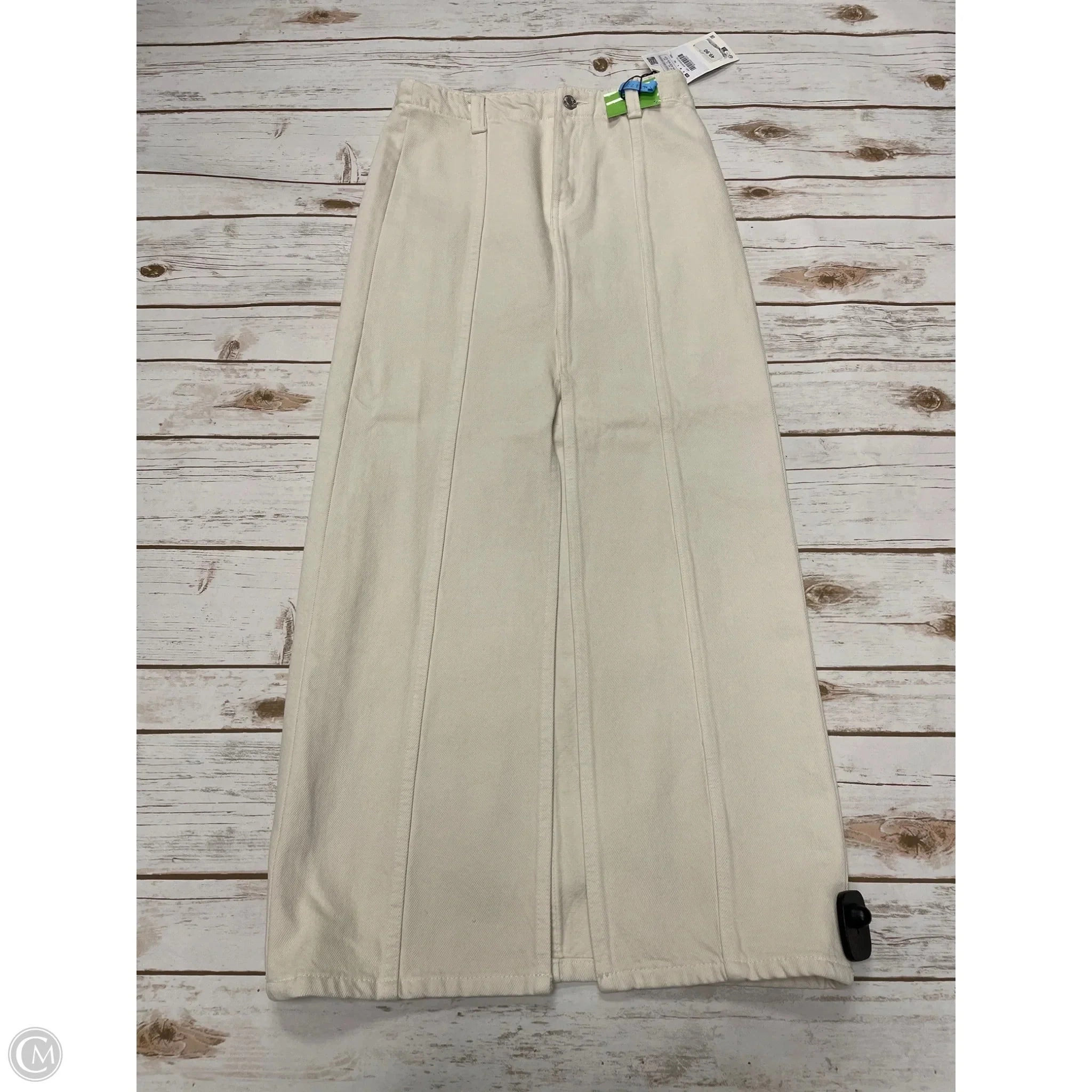 Skirt Maxi By Zara In Cream Denim, Size: Xs