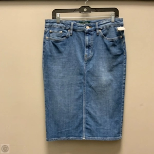 Skirt Midi By Lauren By Ralph Lauren In Blue Denim, Size: 6