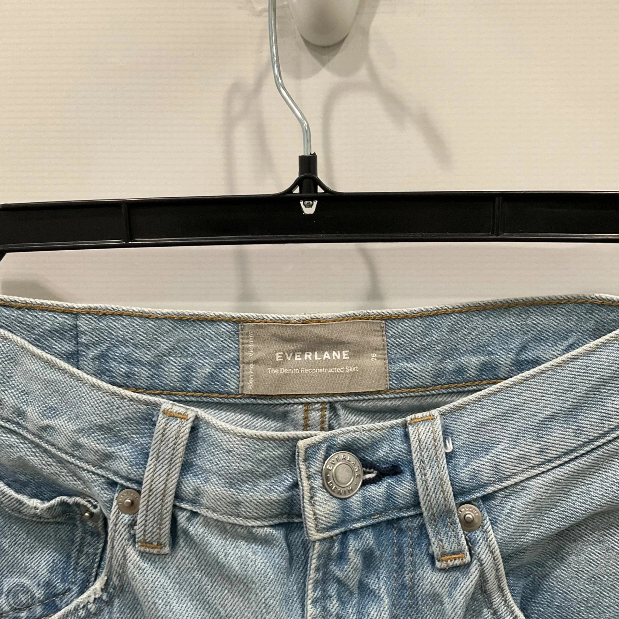Skirt Mini & Short By Everlane In Blue Denim, Size: 2