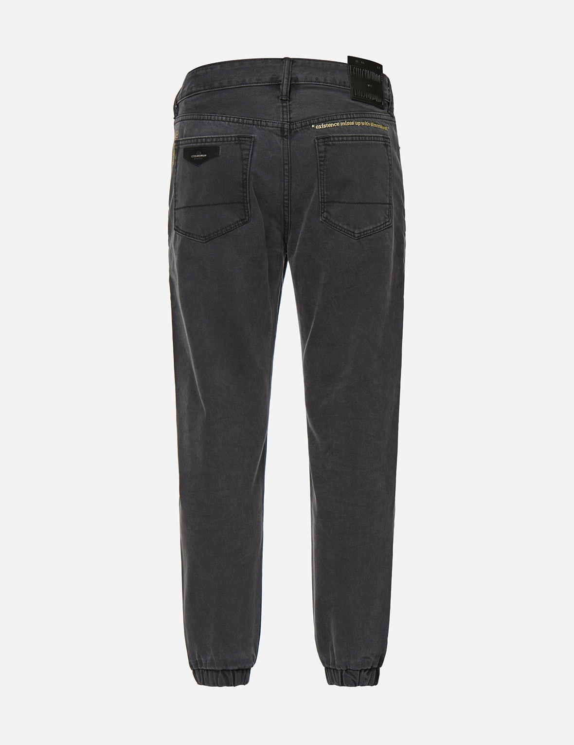 Slogan Embroidered Slim Fit Jogger Jeans