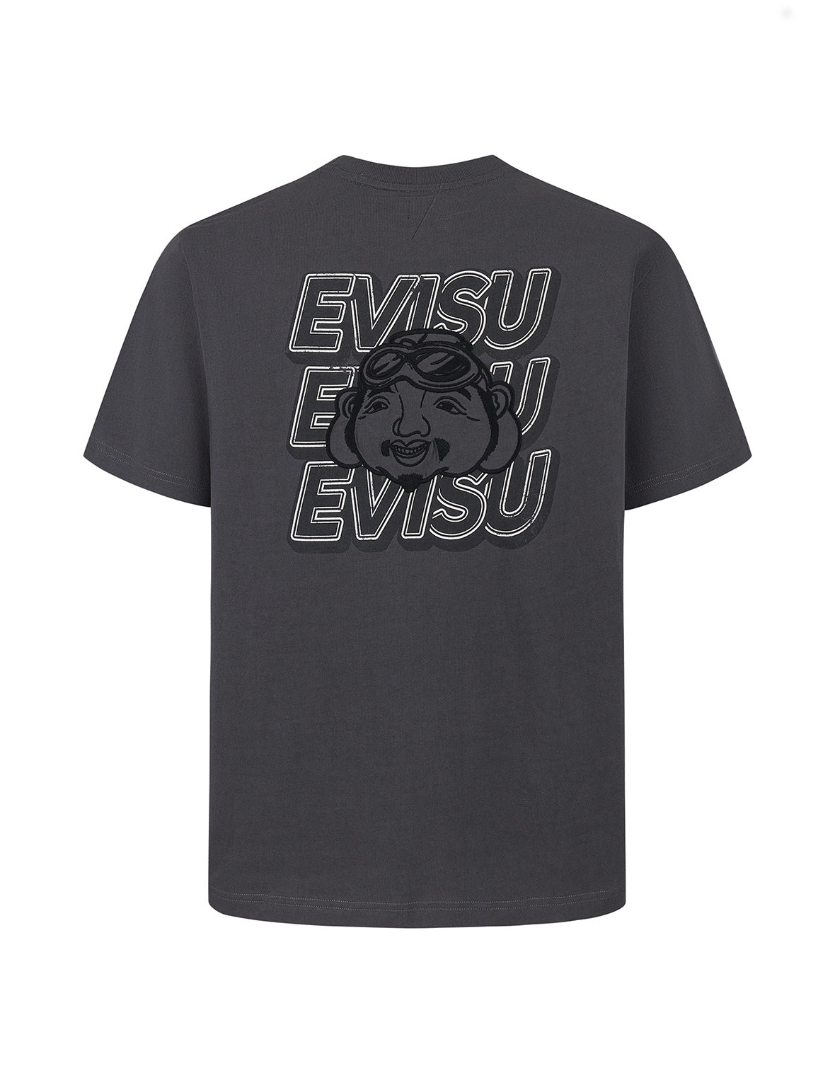 Slogan Print with Godhead Appliqué Embroidery Regular Fit T-Shirt