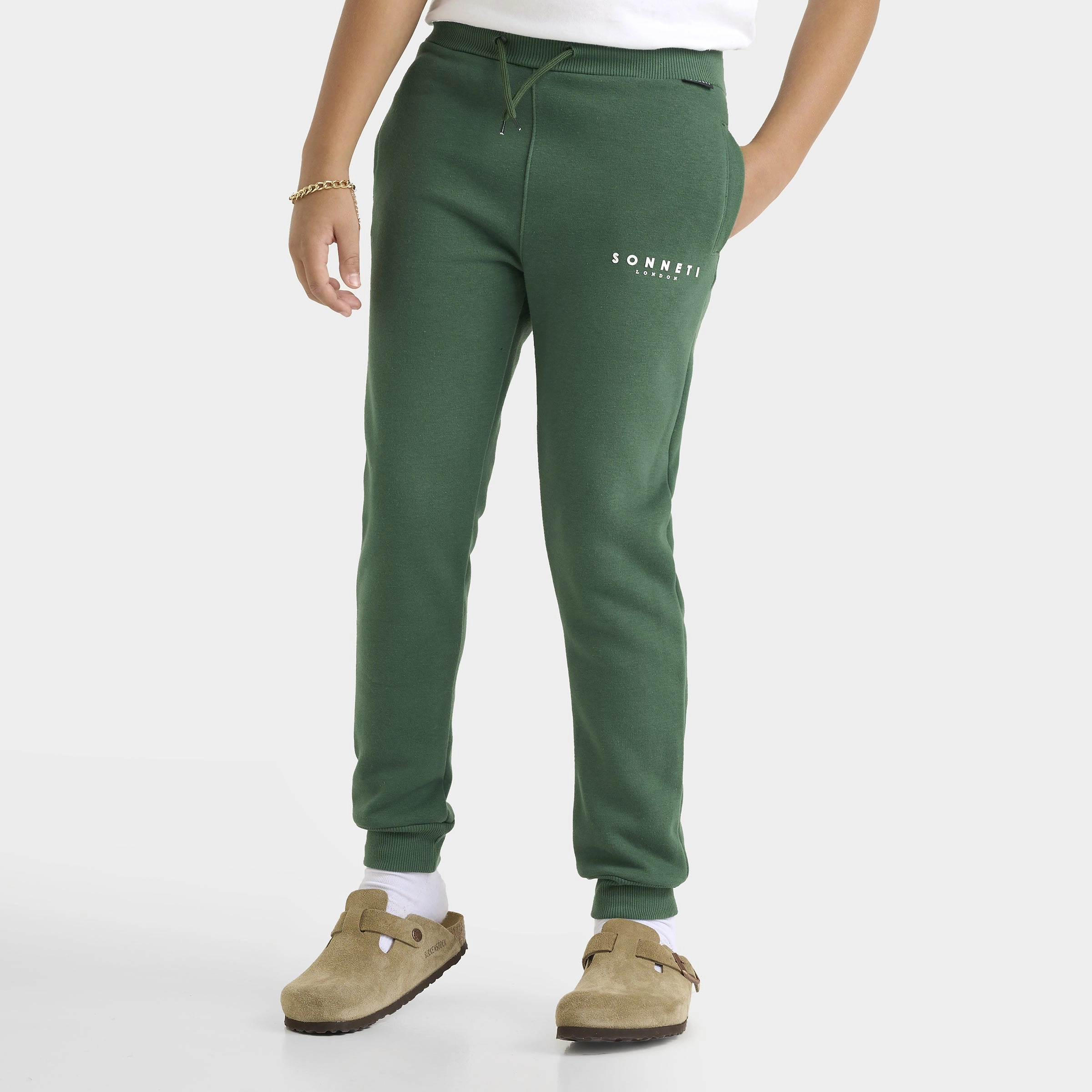 Sonneti Juniors' London Fleece Joggers / Dark Green