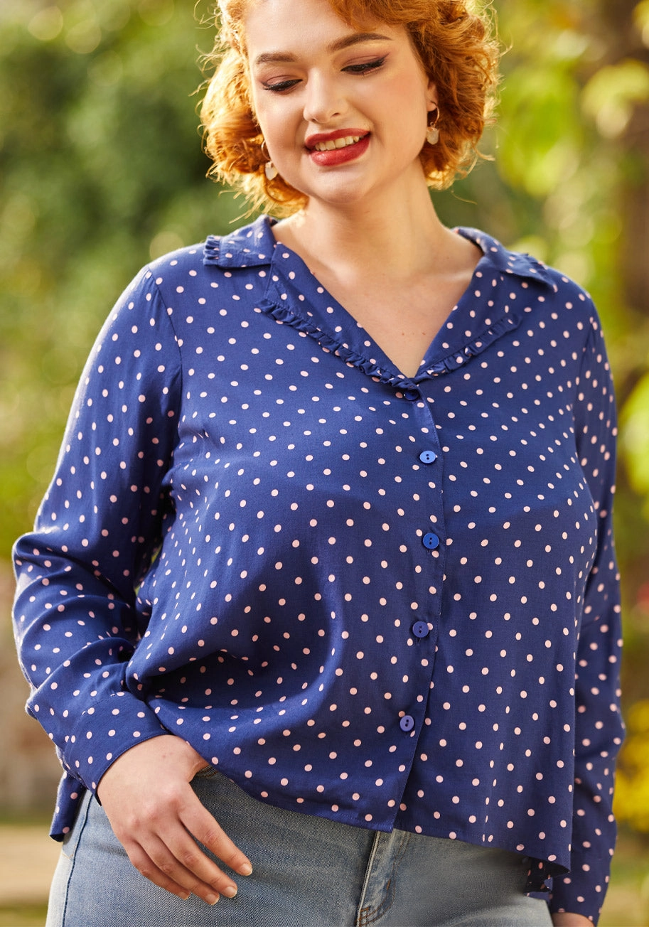 Starlet Power Button-Down Top