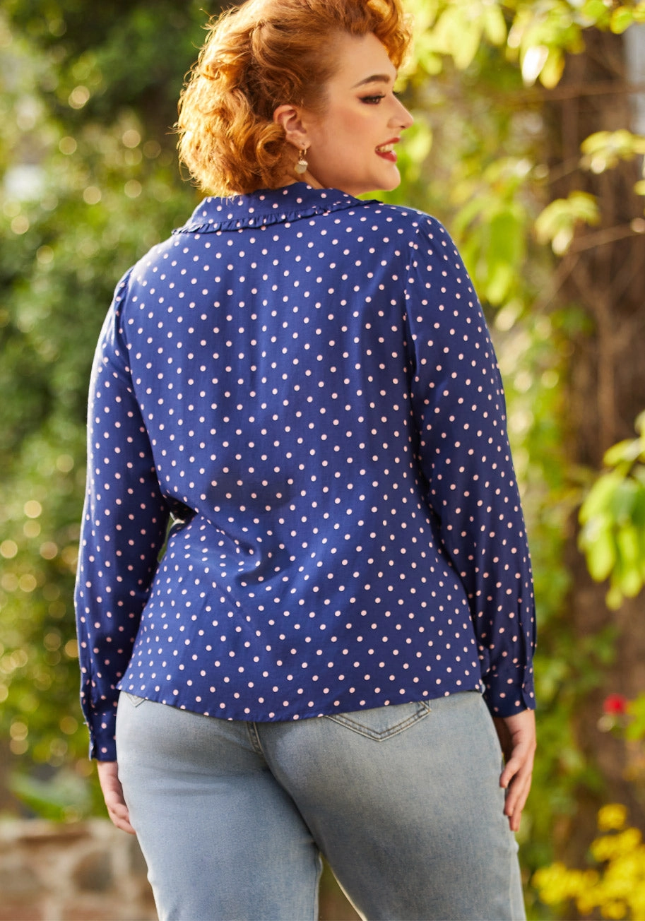 Starlet Power Button-Down Top