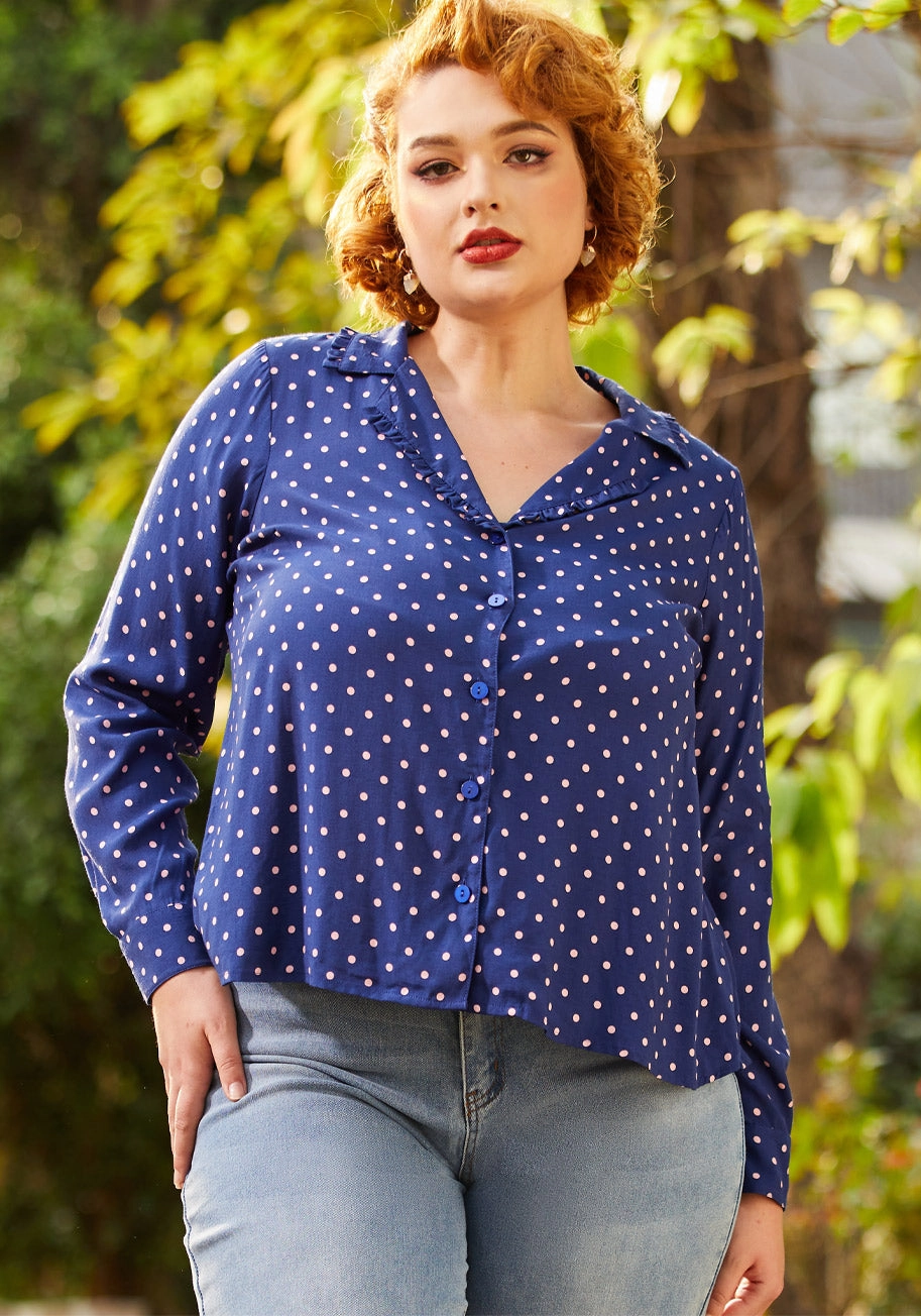 Starlet Power Button-Down Top