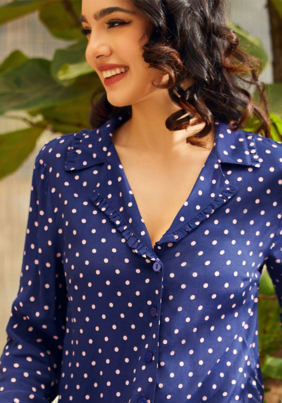 Starlet Power Button-Down Top