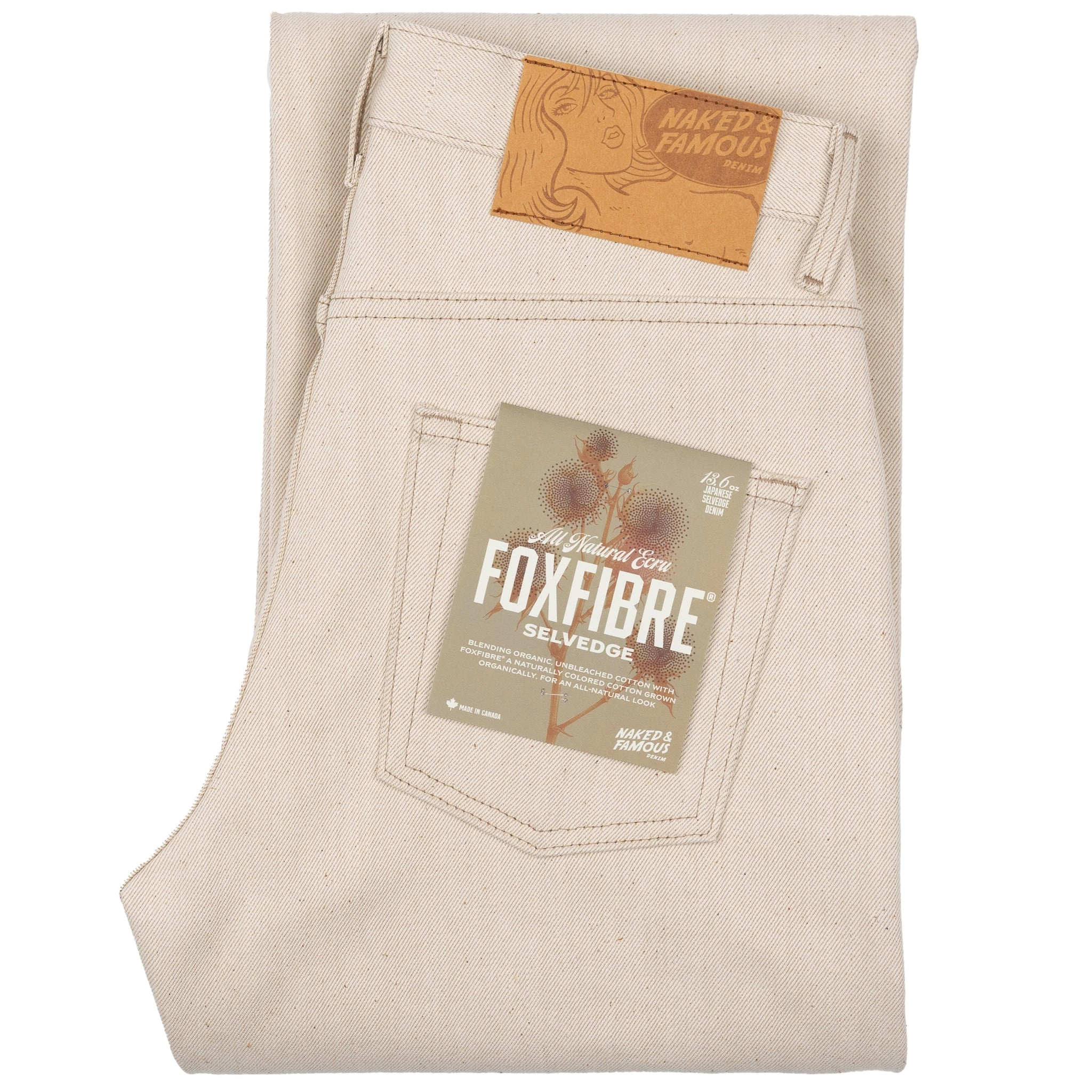 Strong Guy - All Natural Ecru Foxfibre® Selvedge
