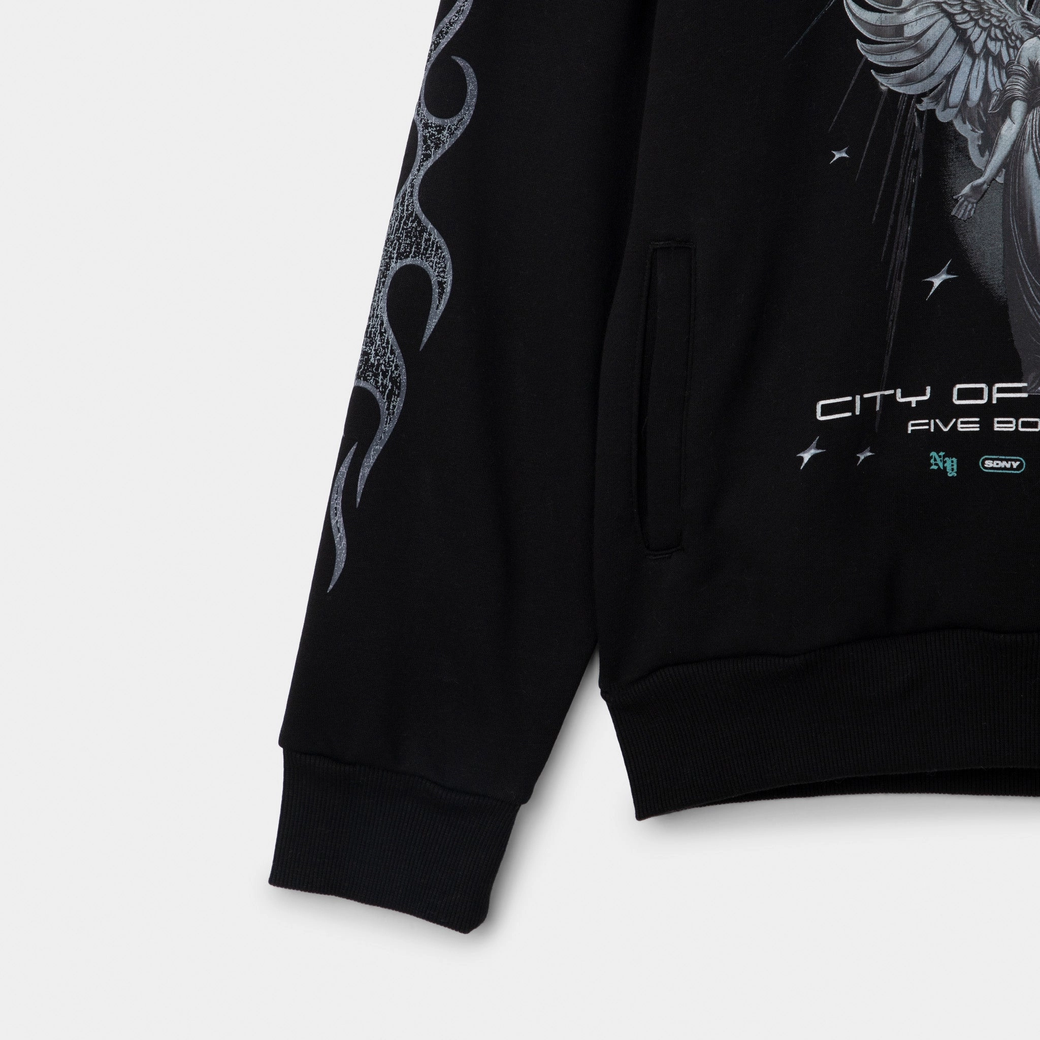Supply & Demand Junior Boys' Praise Hoodie Black / Sky Blue