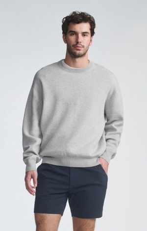 SWEATSHIRT IN LIGHT GREY MELANGE