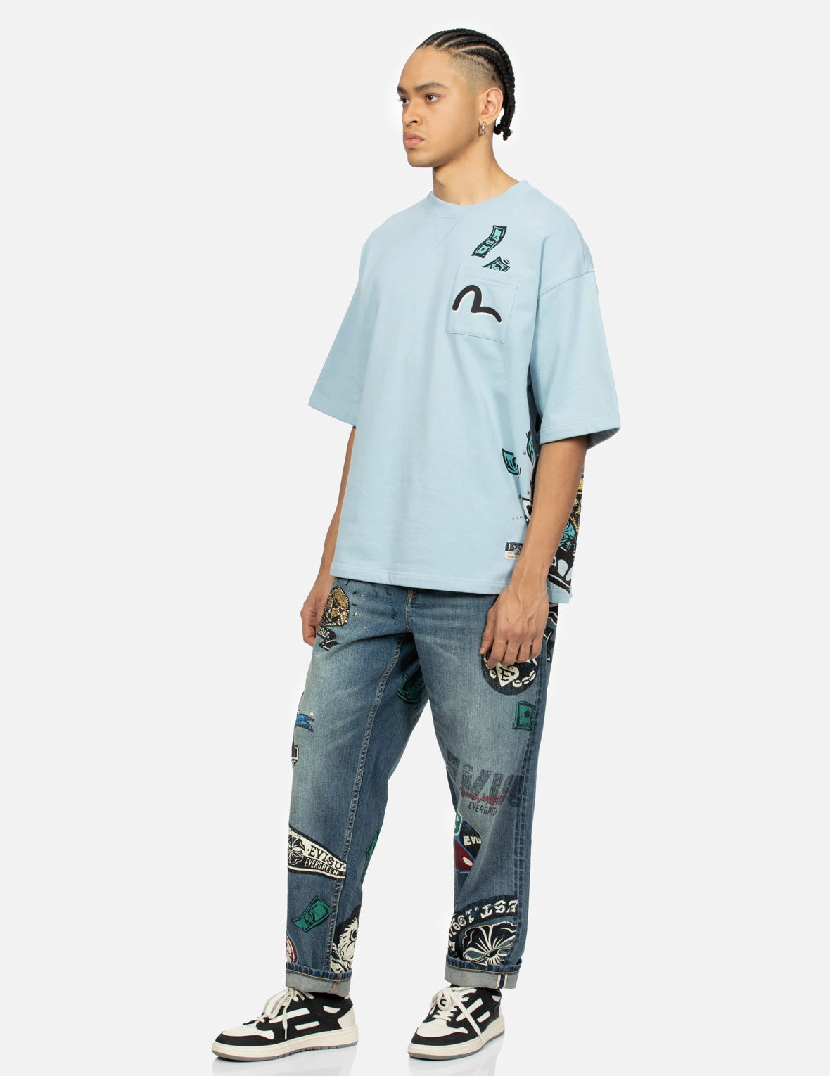 Take A Chance Print Relax Fit Jeans