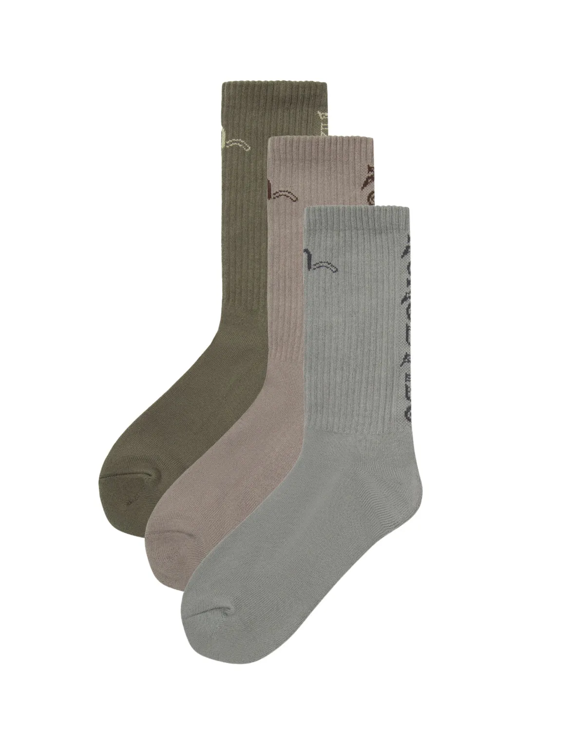 Three-Pack Seagull and EVISUKURO Jacquard Socks