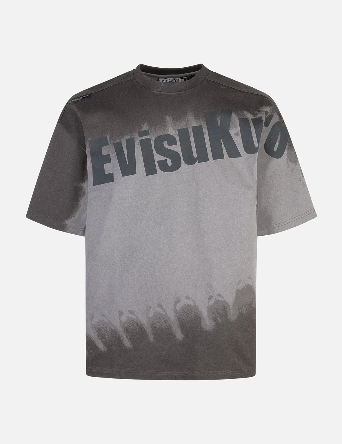 Tie-dye Logo and Slogan Print Oversized T-shirt