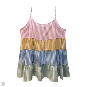 Tiered Dress Casual Midi By Shein In Striped Pattern, Size: 4x