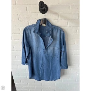 Top 3/4 Sleeve By Cloth & Stone In Blue Denim, Size: L