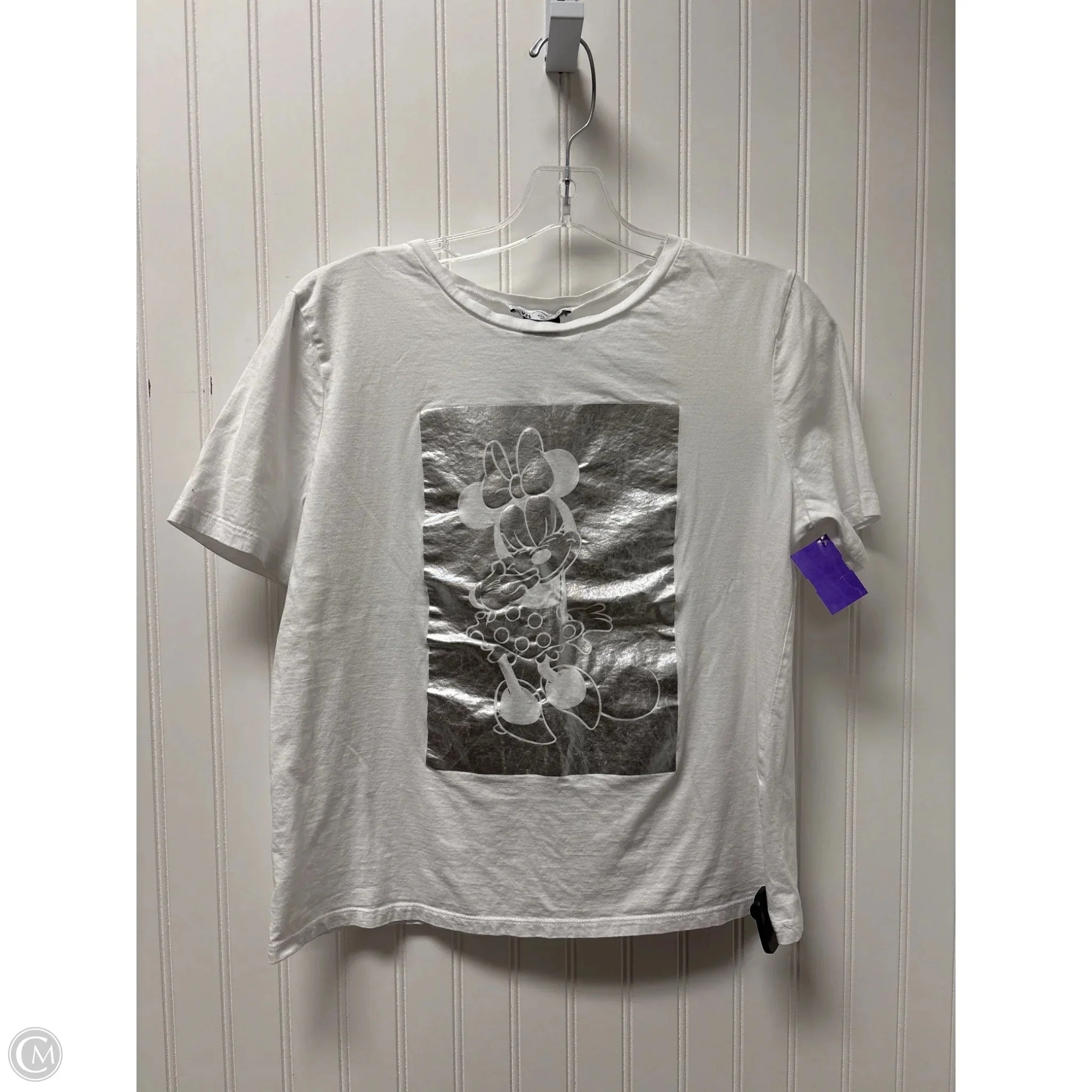 Top Short Sleeve By Disney Store In White, Size: M
