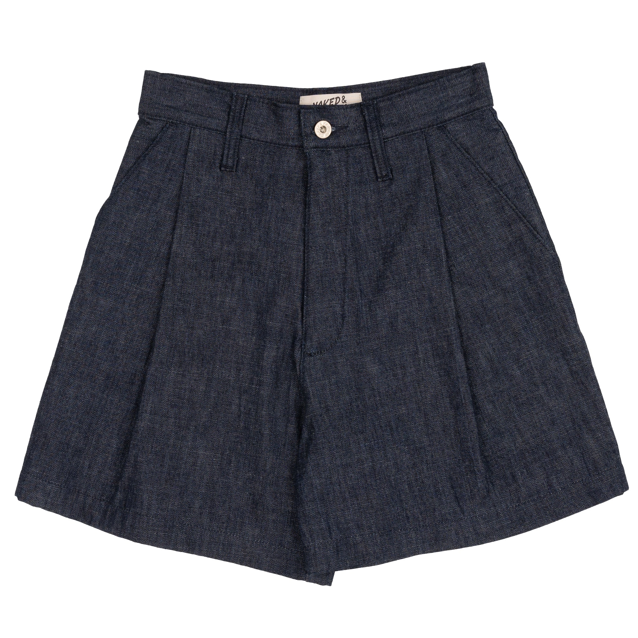 Twin Pleated Short - 10oz Rinsed Denim
