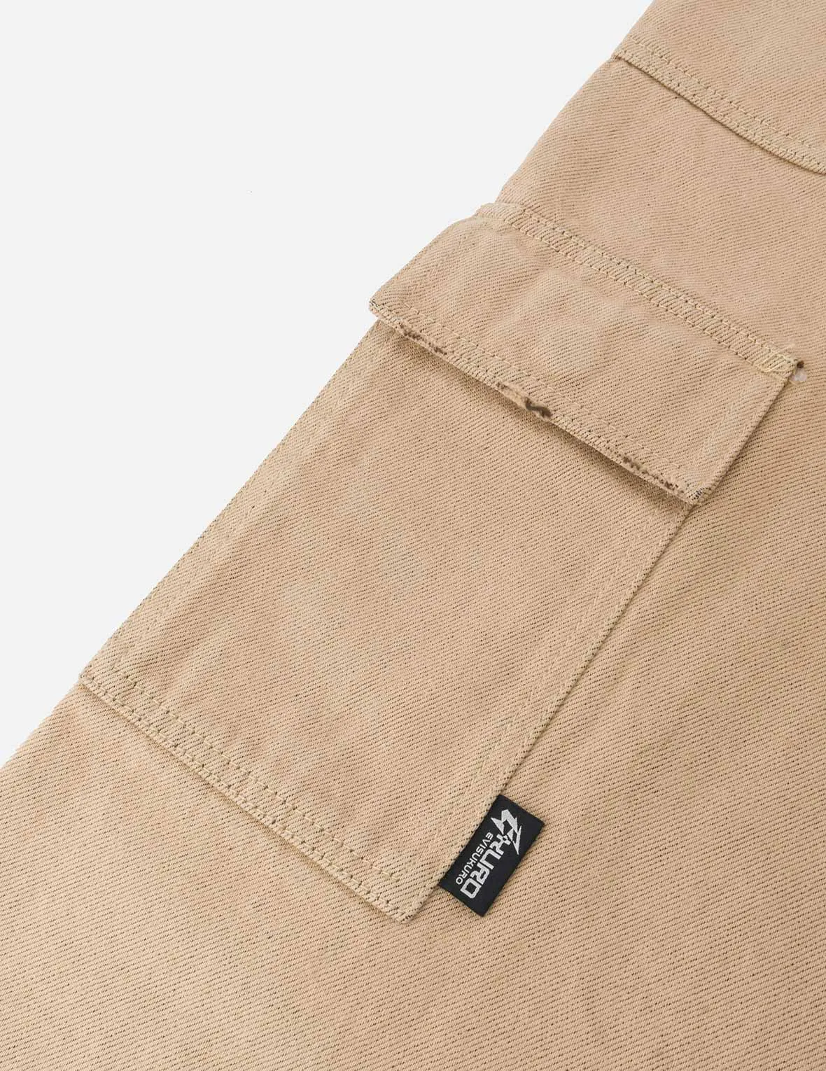 Two Tone Distressed Oversized Cargo Pants