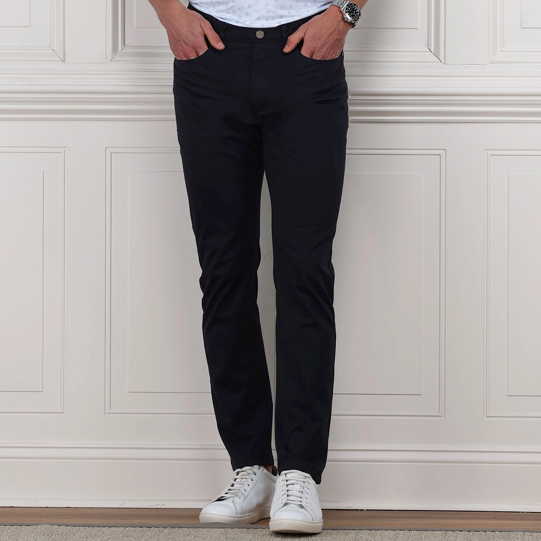 Velocity Pull-On Performance Pants Navy