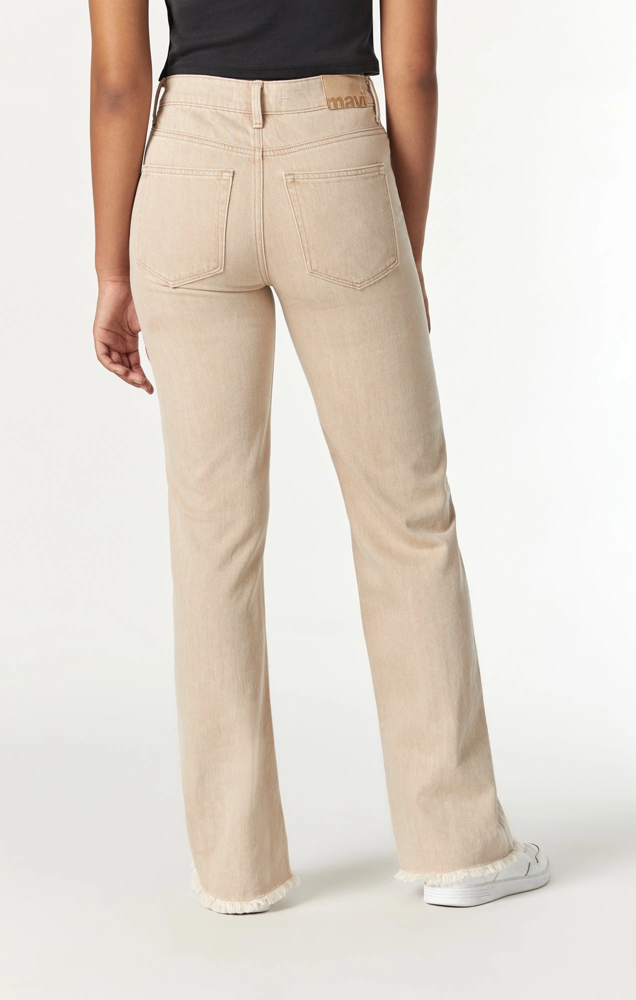 VICTORIA WIDE LEG JEANS IN BEIGE NATURAL DYE