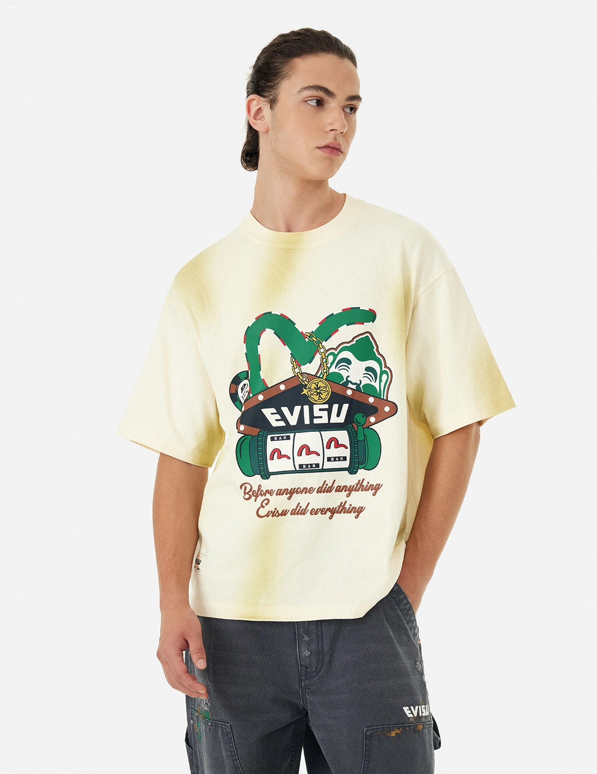Washed Virtual Vacation Print Relax Fit T-shirt