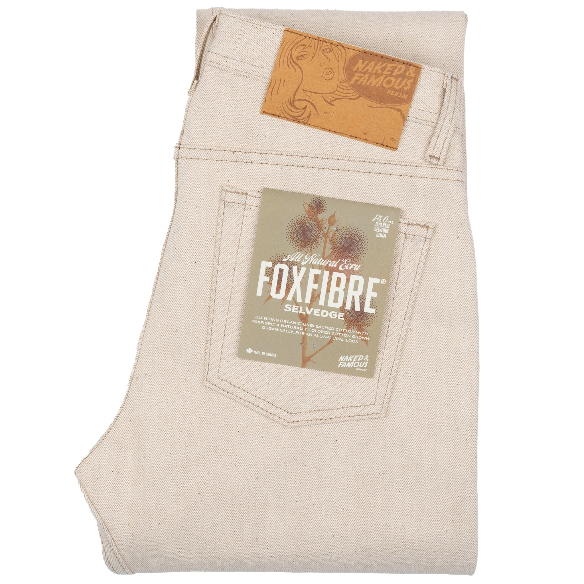 Weird Guy - All Natural Ecru Foxfibre® Selvedge