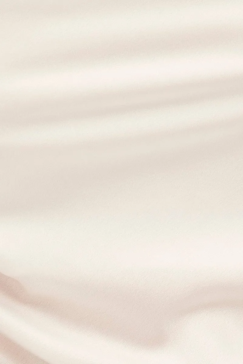 White Bodysuit Cami Sleeveless Cowl Neck Satin