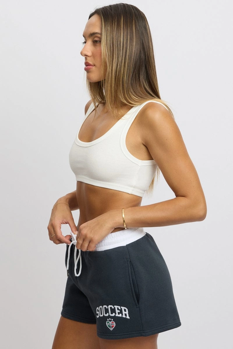 White Bralette Rib Jersey