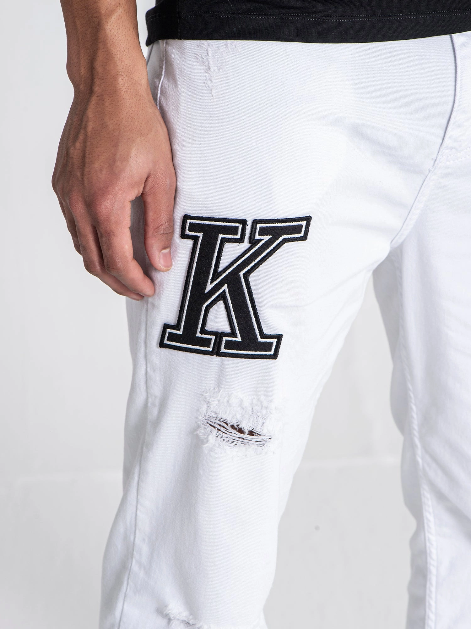 White Collage Jeans