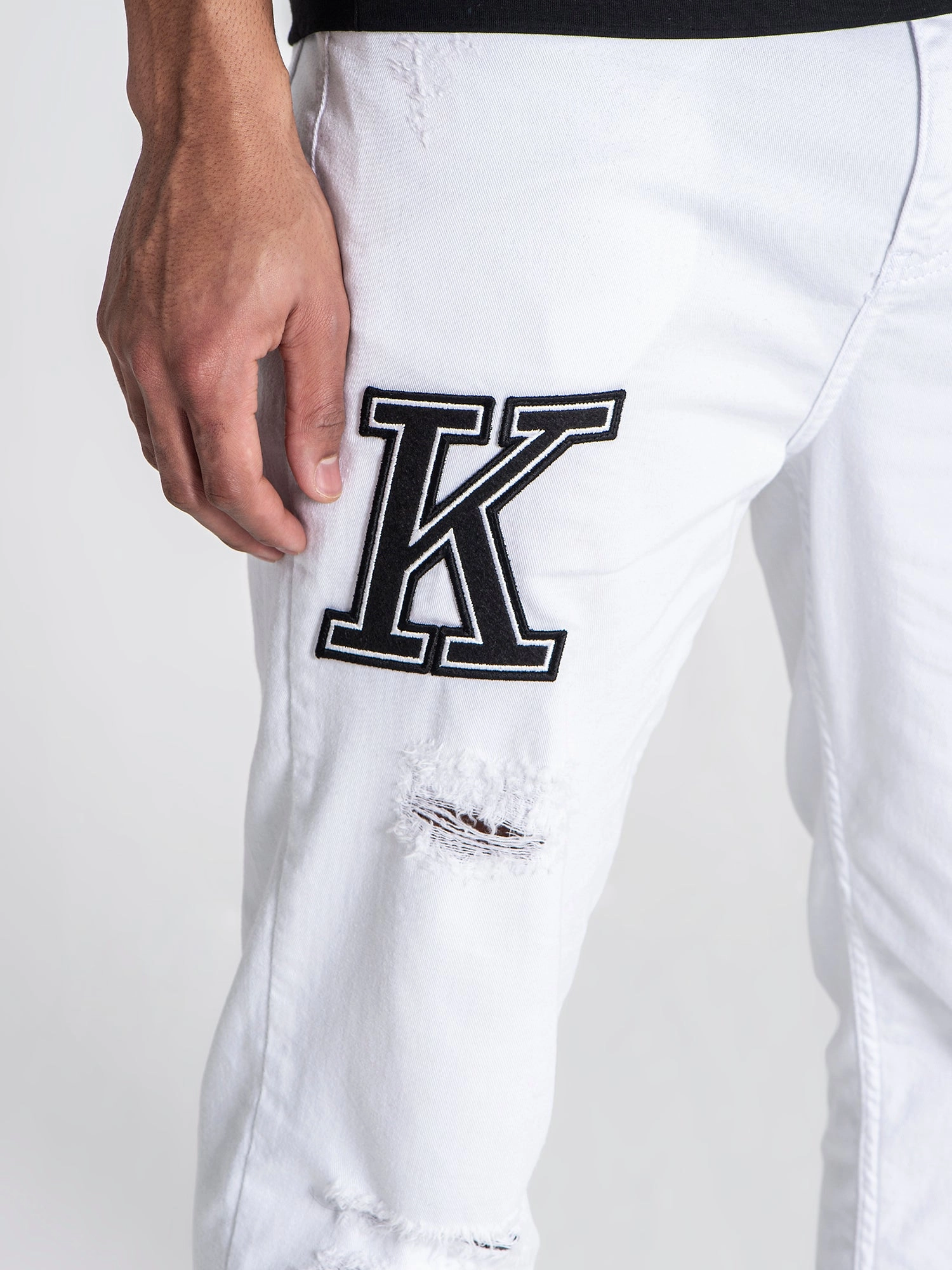 White Collage Jeans