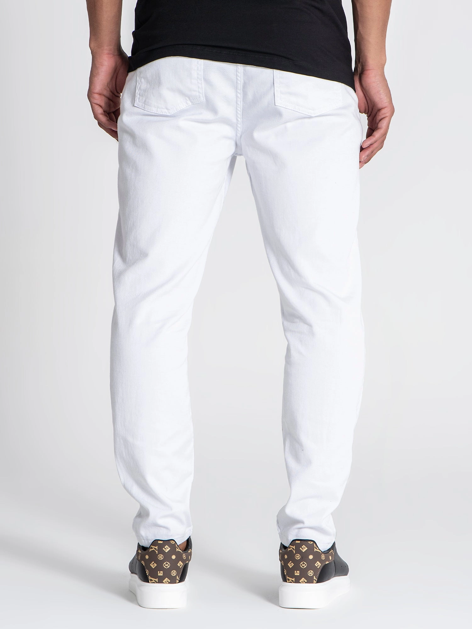 White Collage Jeans