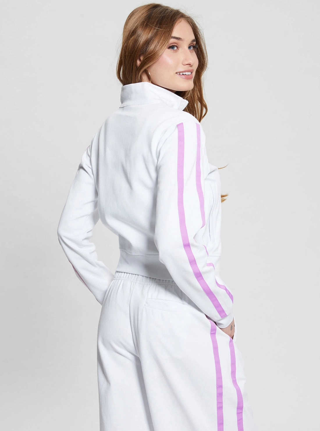 White Zoey Track Jacket