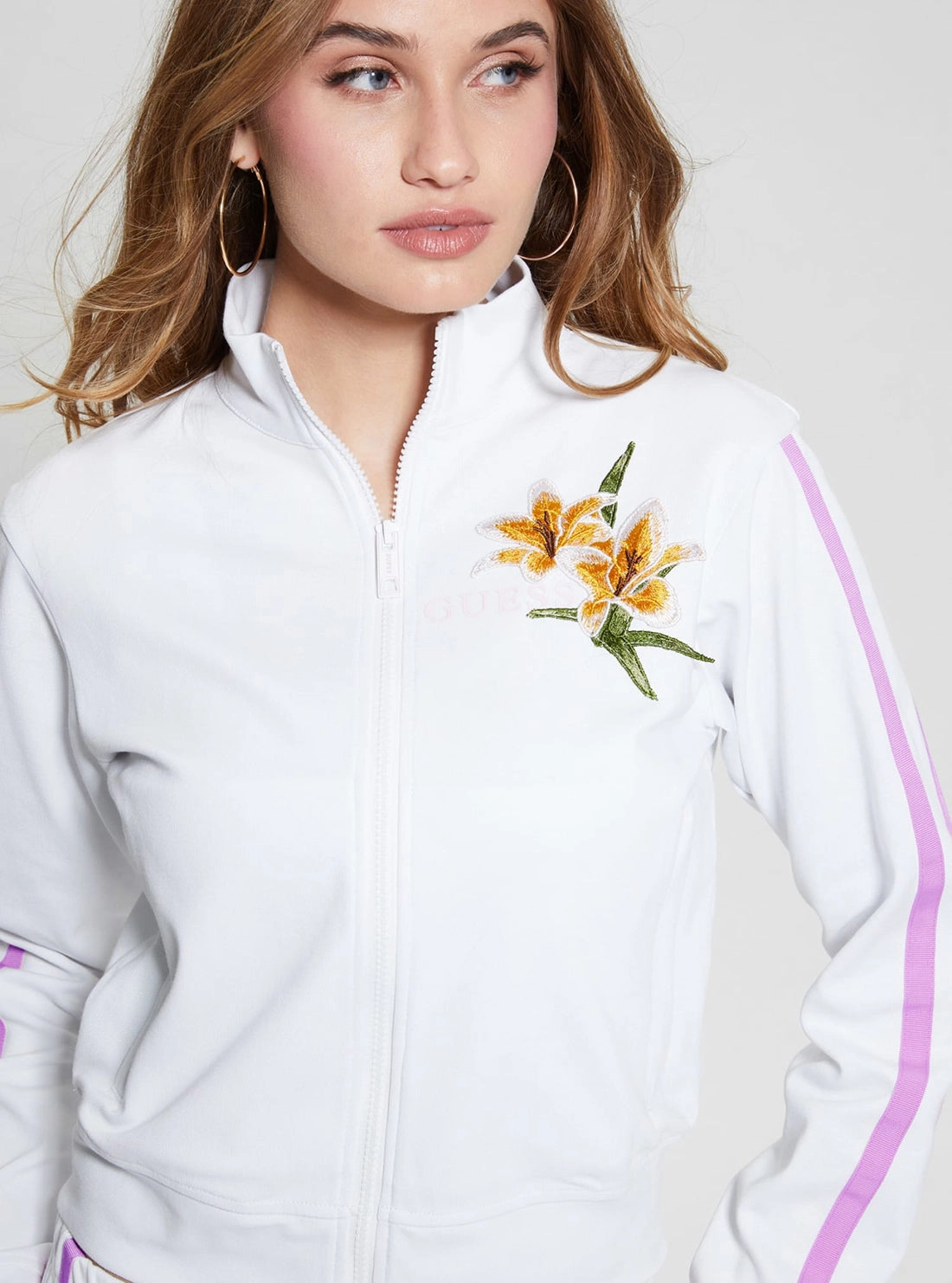 White Zoey Track Jacket