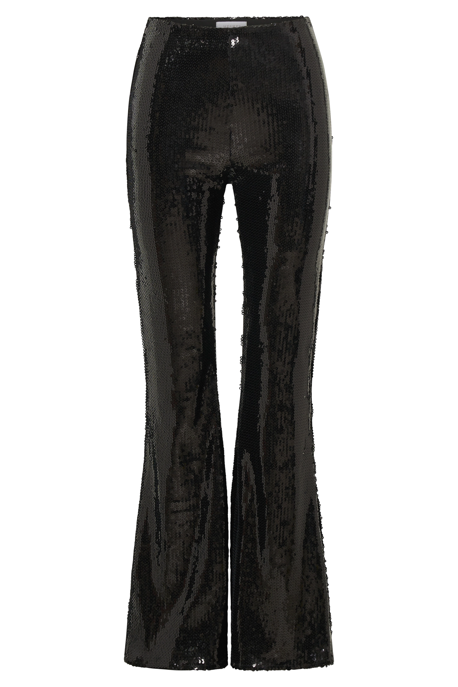 Wilma Wide Leg Sequin Pants - Black