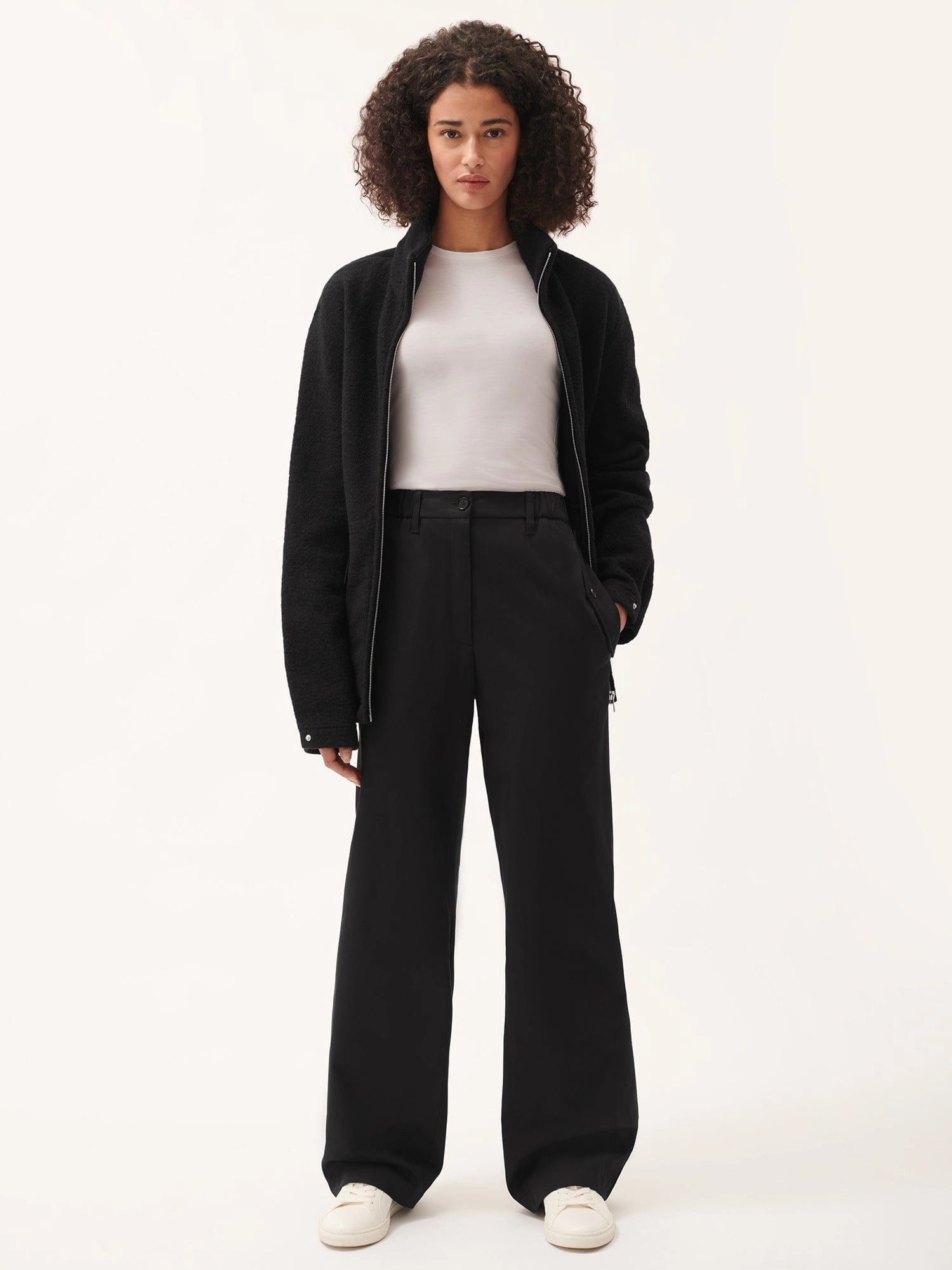 Womens DNA Straight Leg Trousers—black