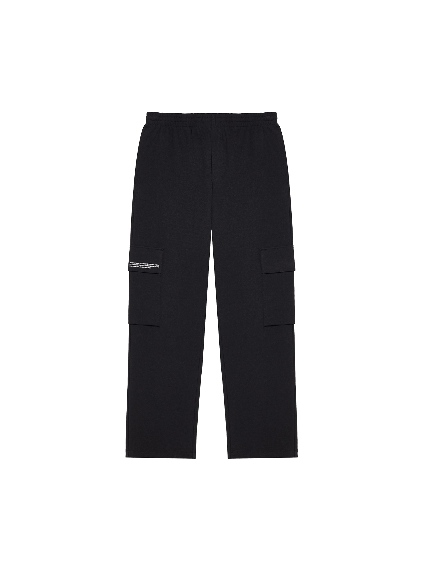 Womens Double Jersey Cargo Track Pants—black