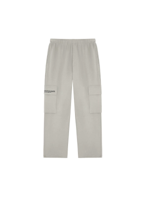 Womens Double Jersey Cargo Track Pants—stone