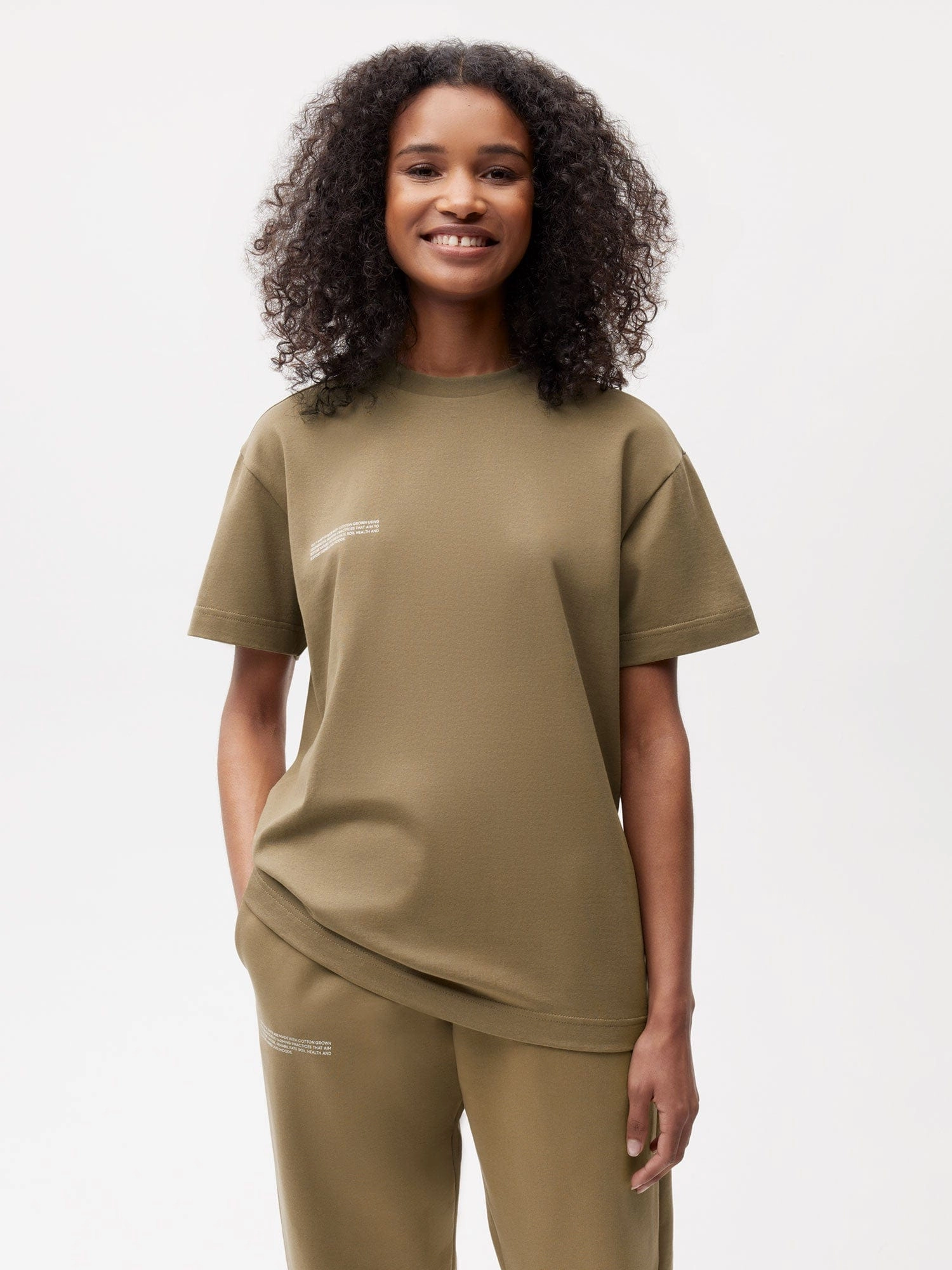 Womens In Conversion Cotton 365 T-shirt—carbon brown