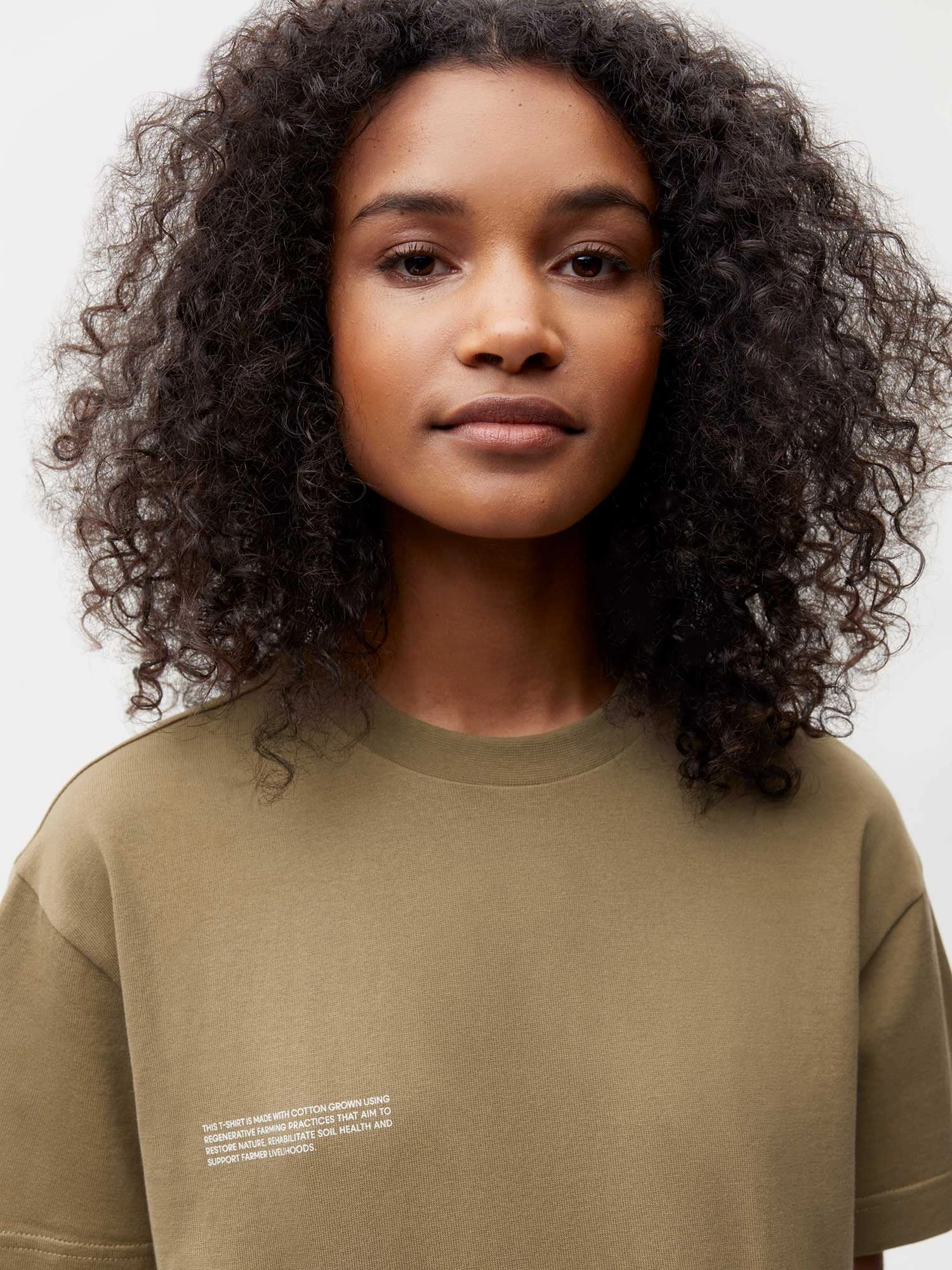 Womens In Conversion Cotton 365 T-shirt—carbon brown