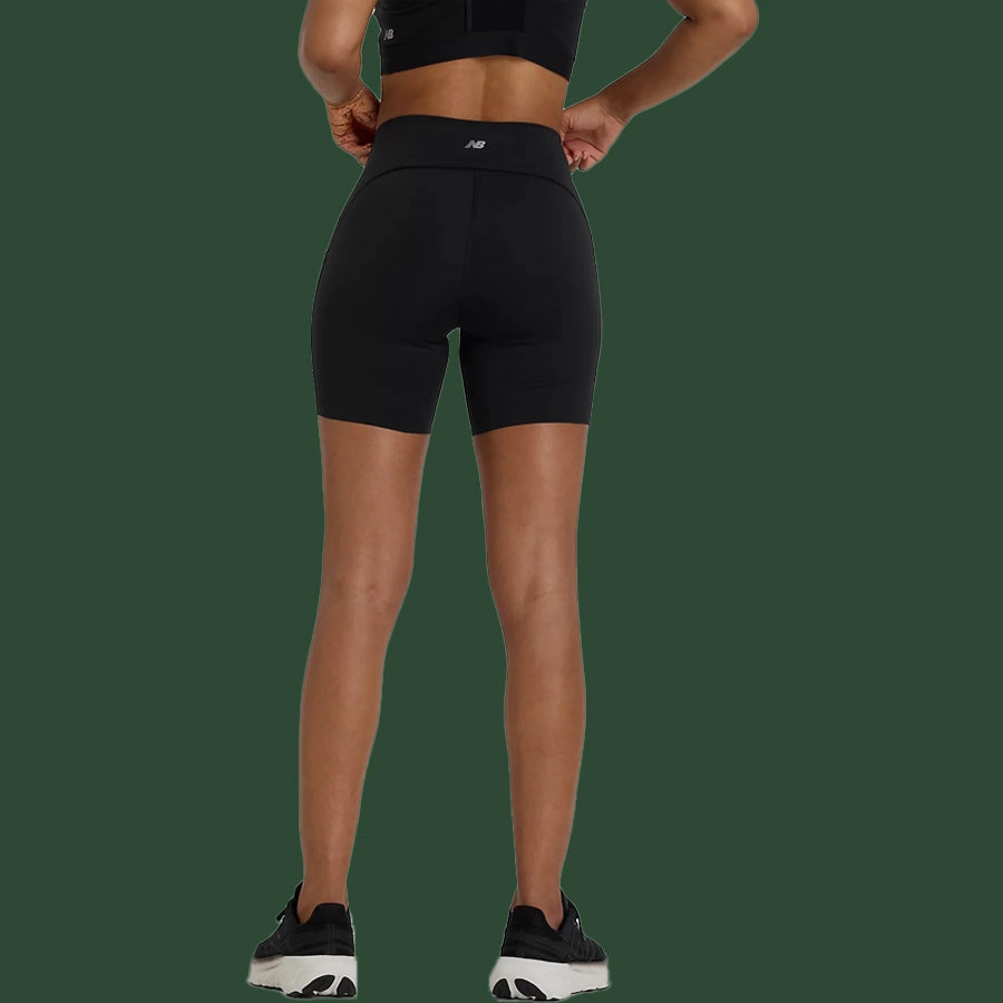 Women's New Balance Sleek Pocket High Rise Short 6"
